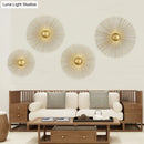 GobekUsa Mid Century Metal Brass LED Circle Wall Sconce Light, Multiple Sizes (8"/12"/16" Dia)