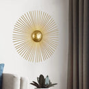 GobekUsa Mid Century Metal Brass LED Circle Wall Sconce Light, Multiple Sizes (8"/12"/16" Dia)