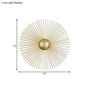 GobekUsa Mid Century Metal Brass LED Circle Wall Sconce Light, Multiple Sizes (8"/12"/16" Dia)