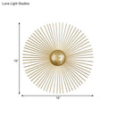 GobekUsa Mid Century Metal Brass LED Circle Wall Sconce Light, Multiple Sizes (8"/12"/16" Dia)