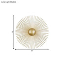 GobekUsa Mid Century Metal Brass LED Circle Wall Sconce Light, Multiple Sizes (8"/12"/16" Dia)