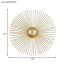 GobekUsa Mid Century Metal Brass LED Circle Wall Sconce Light, Multiple Sizes (8"/12"/16" Dia)