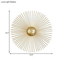 GobekUsa Mid Century Metal Brass LED Circle Wall Sconce Light, Multiple Sizes (8"/12"/16" Dia)
