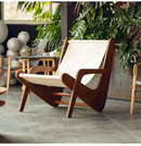 GobekUsa Canvas Recliner: Retro Mid-Ancient Designer Sofa Chair for Living Room & Balcony