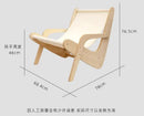 GobekUsa Canvas Recliner: Retro Mid-Ancient Designer Sofa Chair for Living Room & Balcony