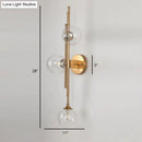 GobekUsa Mid Century Glass Orb Sconce: 3-Bulb Brass Finish Wall Lamp for Living Room