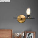GobekUsa Mid Century Brass Wall Lamp with Dual Oval Clear/Amber Glass Shade