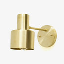 GobekUsa Mid-Century Home Wall Lighting: Gold 1-Head Down Lighting Wall-Mounted Fixture with Mental Cage