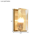 GobekUsa Brass Wall Sconce with Clear Crystal Shield for a Mid Century Look