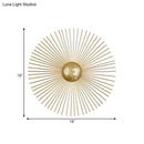 GobekUsa Mid Century Metal Brass LED Circle Wall Sconce Light, Multiple Sizes (8"/12"/16" Dia)