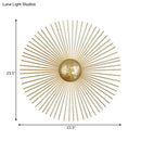 GobekUsa Mid Century Metal Brass LED Circle Wall Sconce Light, Multiple Sizes (8"/12"/16" Dia)