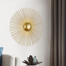 GobekUsa Mid Century Metal Brass LED Circle Wall Sconce Light, Multiple Sizes (8"/12"/16" Dia)