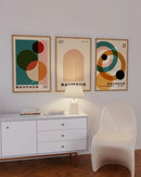 GobekUsa Mid Century Modern Geometric Wall Art Set