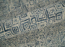 Mid Century Modern Hand Tufted 2x3, 3x5, 5x8, 6x9, 8x10 and 9x12 Woolen Beige and Blue Area Rug | MIR1