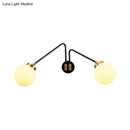 GobekUsa Mid Century Modern Opal Glass Wall Sconce with Brass Finish - 1/2 Lights Global Wall Mount