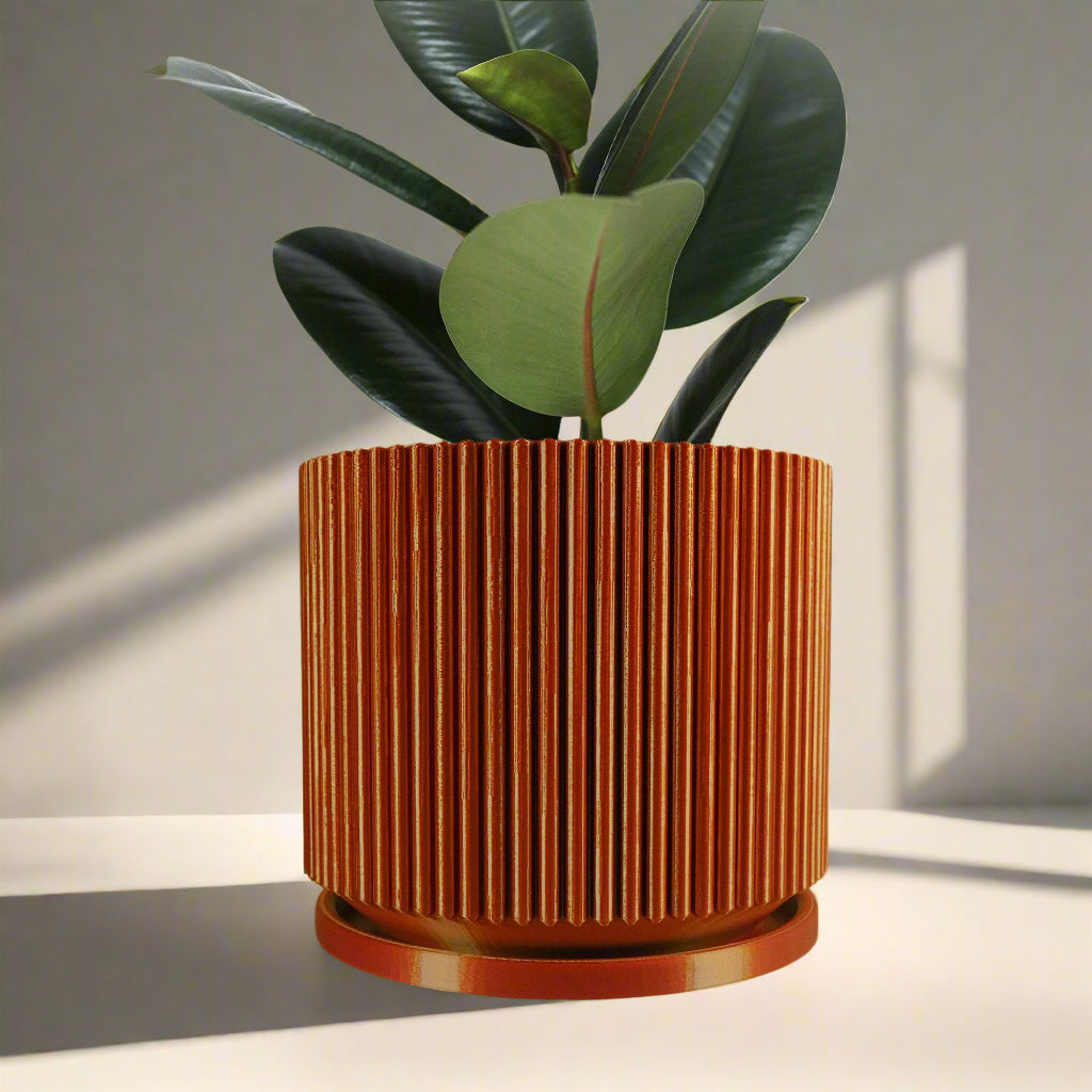 Mid-Century Ribbed Planter, photo 11 of 18