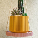 Mid-Century Ribbed Planter