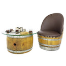 Whiskey & Wine Barrel Half-Barrel Chest — Multi-Use Storage or Table