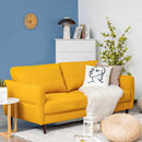 72 Inch Small Fabric Loveseat Sofa Couch with Wood Legs by LJGDeals