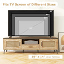 Mid Century Modern Entertainment Center with 2 Cabinets and Storage Drawer-Oak by LJGDeals