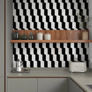 Midnight Glossy Picket Ceramic Tiles 3x6