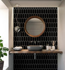 Midnight Glossy Picket Ceramic Tiles 3x6