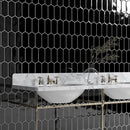 Midnight Glossy Picket Ceramic Tiles 3x6