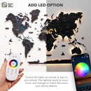 3D LED / LUMINOUS Wooden World Map 3.0 Space