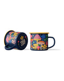 Midnight Mushroom Enamel Mug 16oz