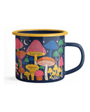 Midnight Mushroom Enamel Mug 16oz