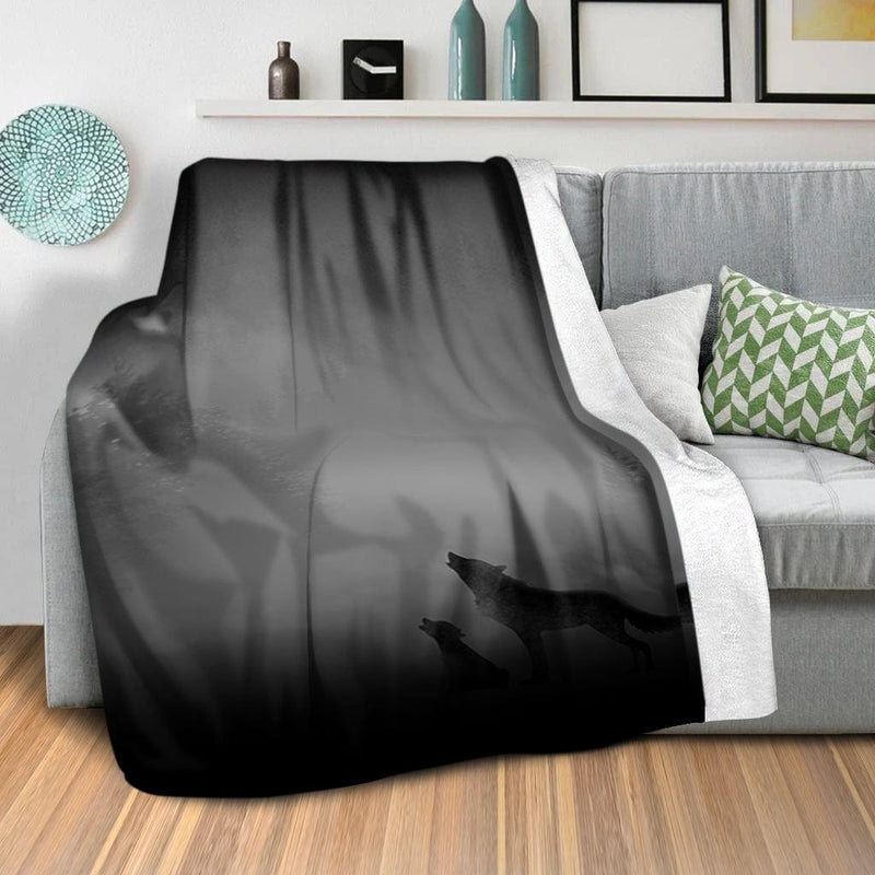 Midnight Wolves Blanket