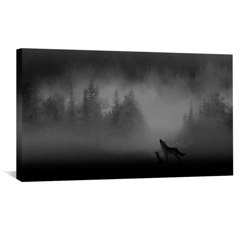 Midnight Wolves Canvas