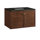 James Martin Amberly 36" Dual Mount Single Bathroom Vanity, Mid-Century Walnut