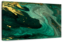 Green And Gold Abstract Wall Art