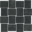 Milestone West Black Mosaic B Stone Look Porcelain Mosaics 12x12