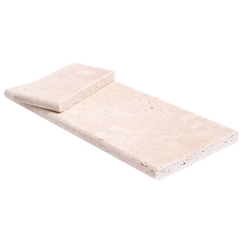 Travertine 12"x24" Miletos Ivory Tumbled Pool Coping