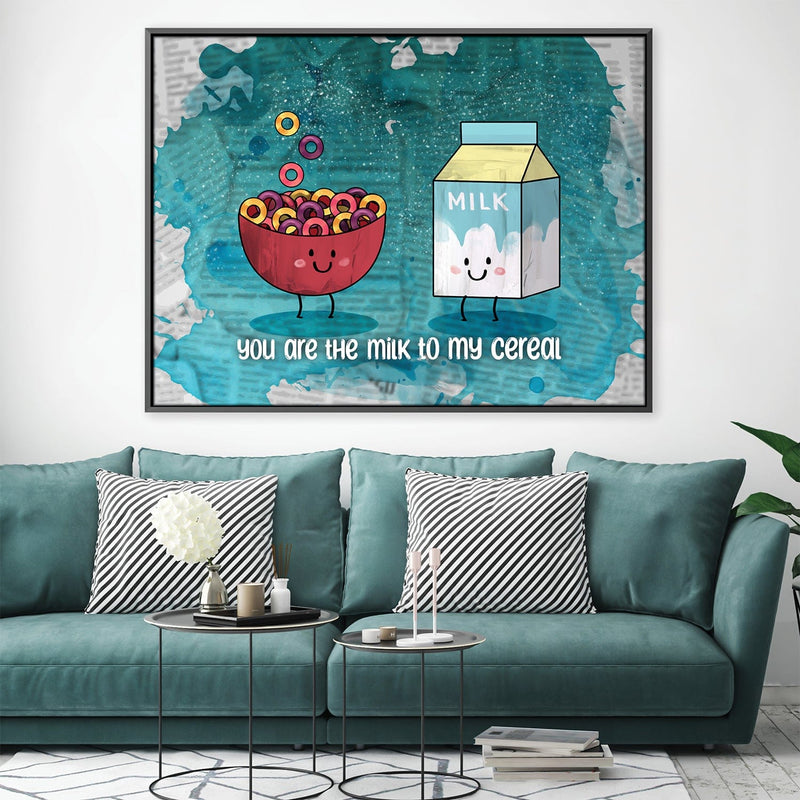 Milk and Cereal Love Canvas