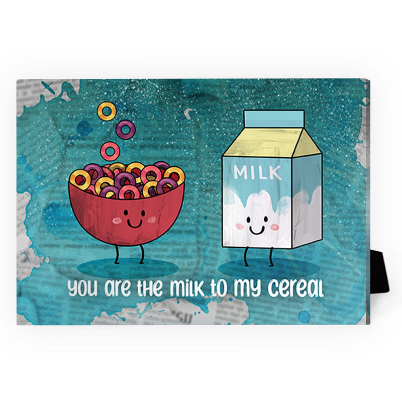 Milk and Cereal Love Desktop Canvas