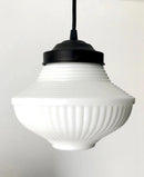 Vintage Milk Glass Pendant Light | 8.25"