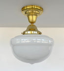 Brass Acorn Schoolhouse Ceiling Light