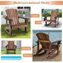 Outdoor Wooden Kid Adirondack Rocking Chair with Slatted Seat by LJGDeals
