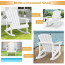Outdoor Wooden Kid Adirondack Rocking Chair with Slatted Seat by LJGDeals