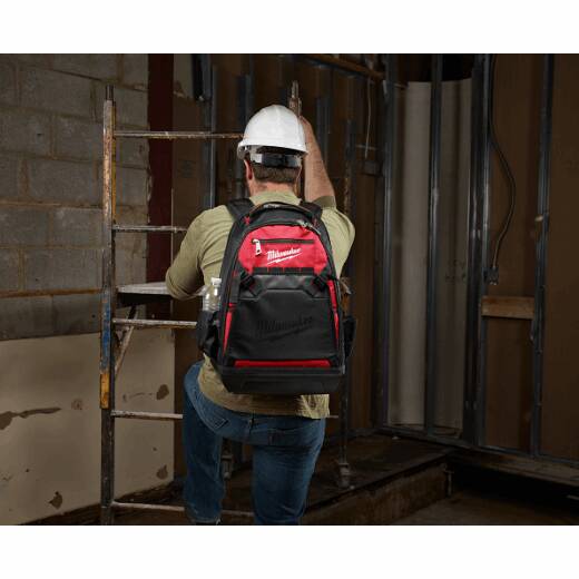 Milwaukee 48-22-8200 1680 Denier 35 Pocket Jobsite Backpack w/ Laptop Sleeve and Molded Plastic Base