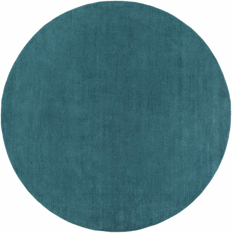 Brockton Solid Teal Wool  Rug