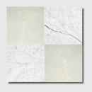 Italian Carrara, Ming Green Polished Checkerboard Pattern Marble Tiles 12x12