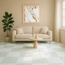 Ming Green, Thassos Extra Polished Checkerboard Pattern Marble Tiles 12x12