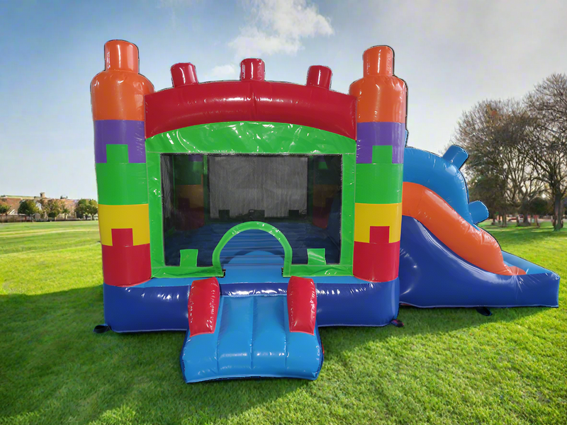 Mini Blocks Bounce House Slide