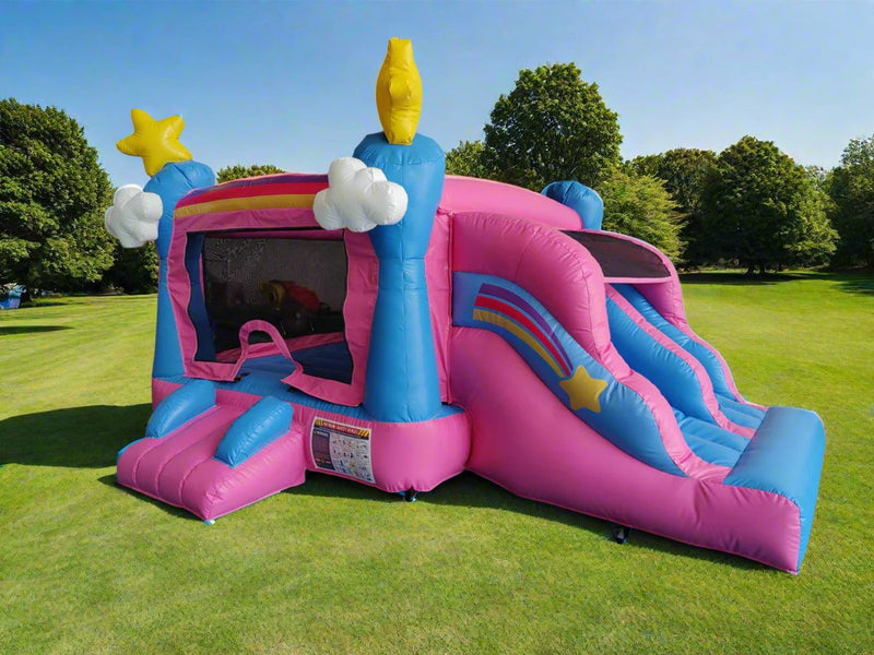 Mini Enchanted Bounce House Slide