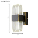 GobekUsa Mini Oblong Sconce Light - Simple Acrylic 1/2-Light LED Wall Mount in Black