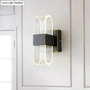 GobekUsa Mini Oblong Sconce Light - Simple Acrylic 1/2-Light LED Wall Mount in Black